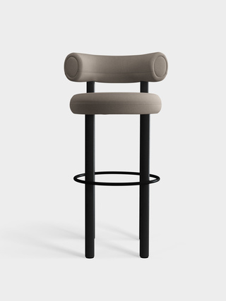 Black Wood & Grey Kvadrat Hero 2 Wool / 75cm / Kvadrat Hero 2 - Grey (0212)