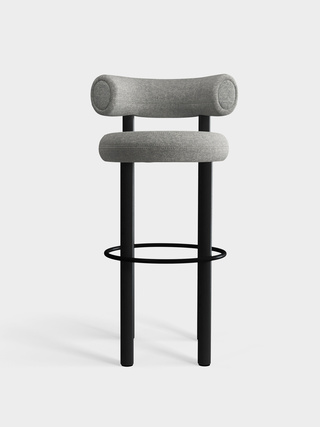 Black Wood & Light Grey Kvadrat Divina Melange Wool / 75cm / Kvadrat Divina Melange - Light Grey (0120)