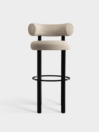 Polished Black Steel & Porridge Linara Linen / 75cm / Linara - Porridge (05)