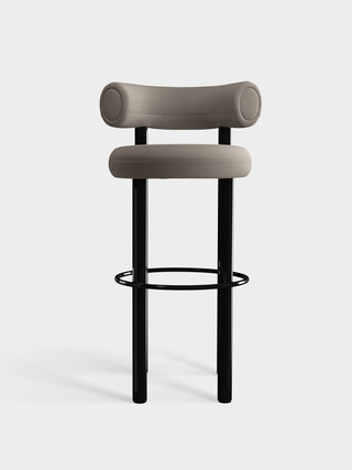 Polished Black Steel & Grey Kvadrat Hero 2 Wool / 75cm / Kvadrat Hero 2 - Grey (0212)