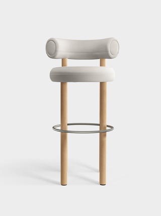 Brushed Natural Wood & Coconut Linara Linen / 75cm / Linara - Coconut (138)