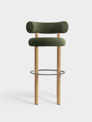 Brushed Natural Wood & Tarragon Linara Linen / 75cm / Linara - Tarragon (100)