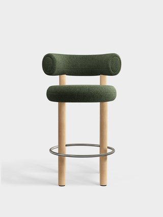 Brushed Natural Wood & Forest Alpine Boucle / 65cm / Alpine - Forest (0162)