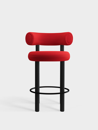 Black Wood & Orange Red Kvadrat Hero 2 Wool / 65cm / Kvadrat Hero 2 - Orange Red (0552)