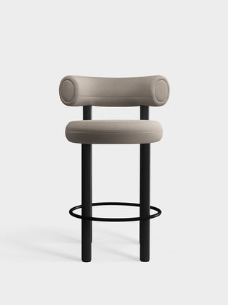 Black Wood & Grey Kvadrat Hero 2 Wool / 65cm / Kvadrat Hero 2 - Grey (0212)