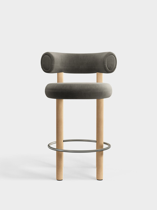 Brushed Natural Wood & Niagara Royal Velvet / 65cm / Royal - Niagara (158)