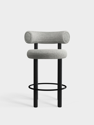 Black Wood & Light Grey Kvadrat Divina Melange Wool / 65cm / Kvadrat Divina Melange - Light Grey (0120)