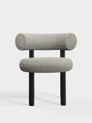 Black Wood & Grey White Kvadrat Elle Boucle / Kvadrat Elle - Grey White (0230)