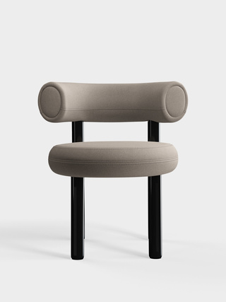 Polished Black Steel & Grey Kvadrat Hero 2 Wool / Kvadrat Hero 2 - Grey (0212)