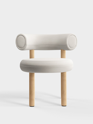 Brushed Natural Wood & Coconut Linara Linen / Linara - Coconut (138)