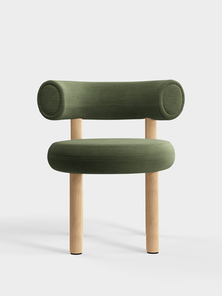 Brushed Natural Wood & Tarragon Linara Linen / Linara - Tarragon (100)