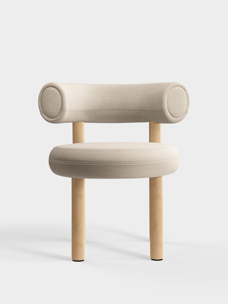 Brushed Natural Wood & Porridge Linara Linen / Linara - Porridge (05)