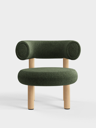 Brushed Natural Wood & Forest Alpine Boucle / Alpine - Forest (0162)