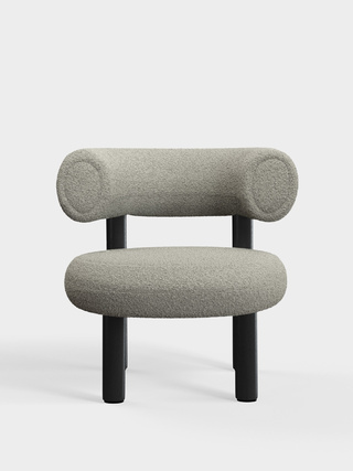 Black Wood & Grey White Kvadrat Elle Boucle / Kvadrat Elle - Grey White (0230)
