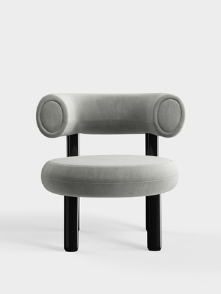 Polished Black Steel & Silver Royal Velvet / Royal - Silver (125)