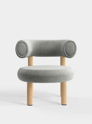 Brushed Natural Wood & Silver Royal Velvet / Royal - Silver (125)