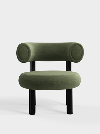 Polished Black Steel & Tarragon Linara Linen / Linara - Tarragon (100)