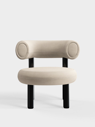 Polished Black Steel & Porridge Linara Linen / Linara - Porridge (05)