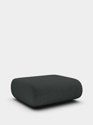 Dark Grey Kvadrat Melange Nap Wool / Ottoman / Kvadrat Melange Nap - Dark Grey (0191)