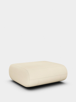 Bright White Kvadrat Hallingdal 65 Wool Blend / Ottoman / Kvadrat Hallingdal 65 - Bright White (0100)