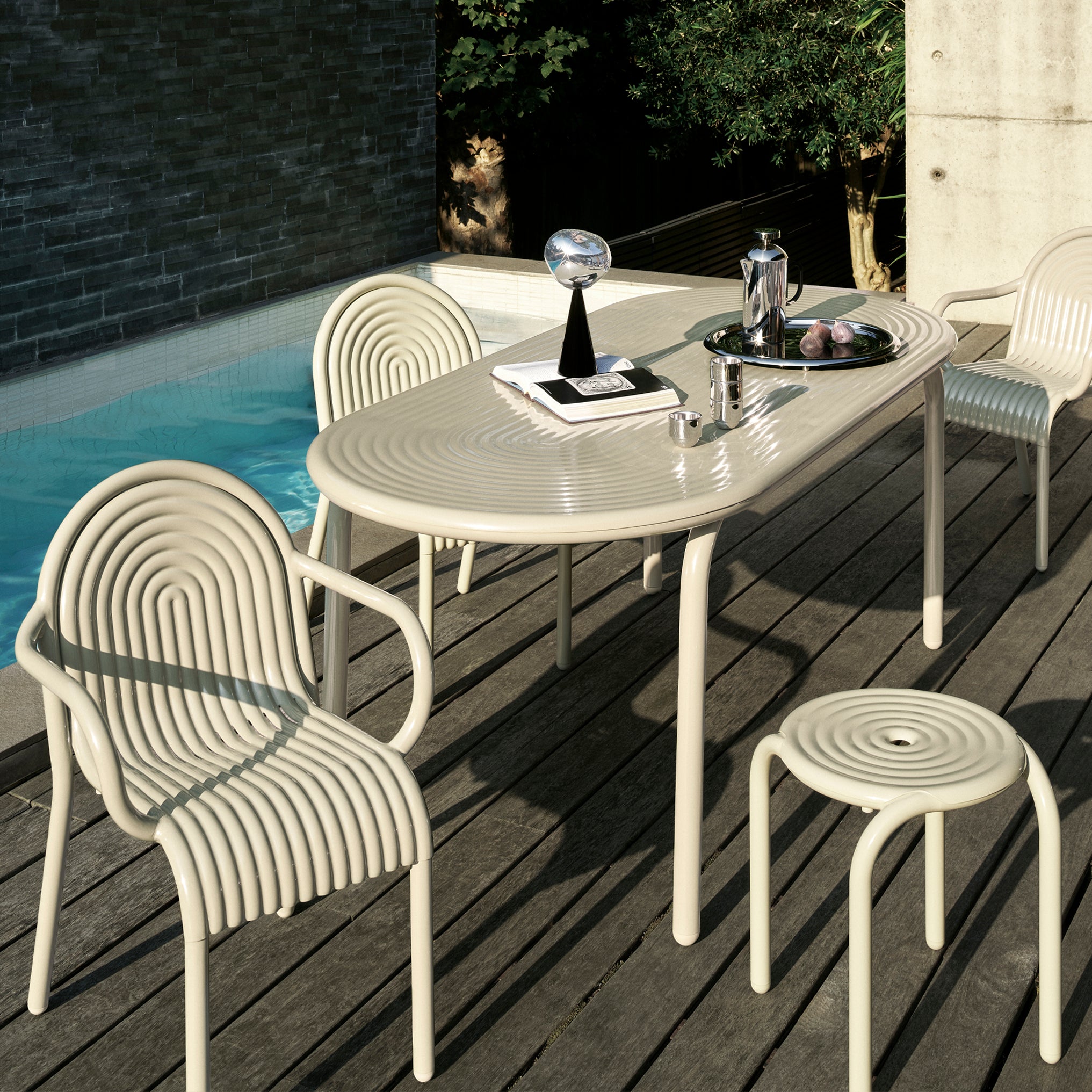 Groove Large Obround Outdoor Table
