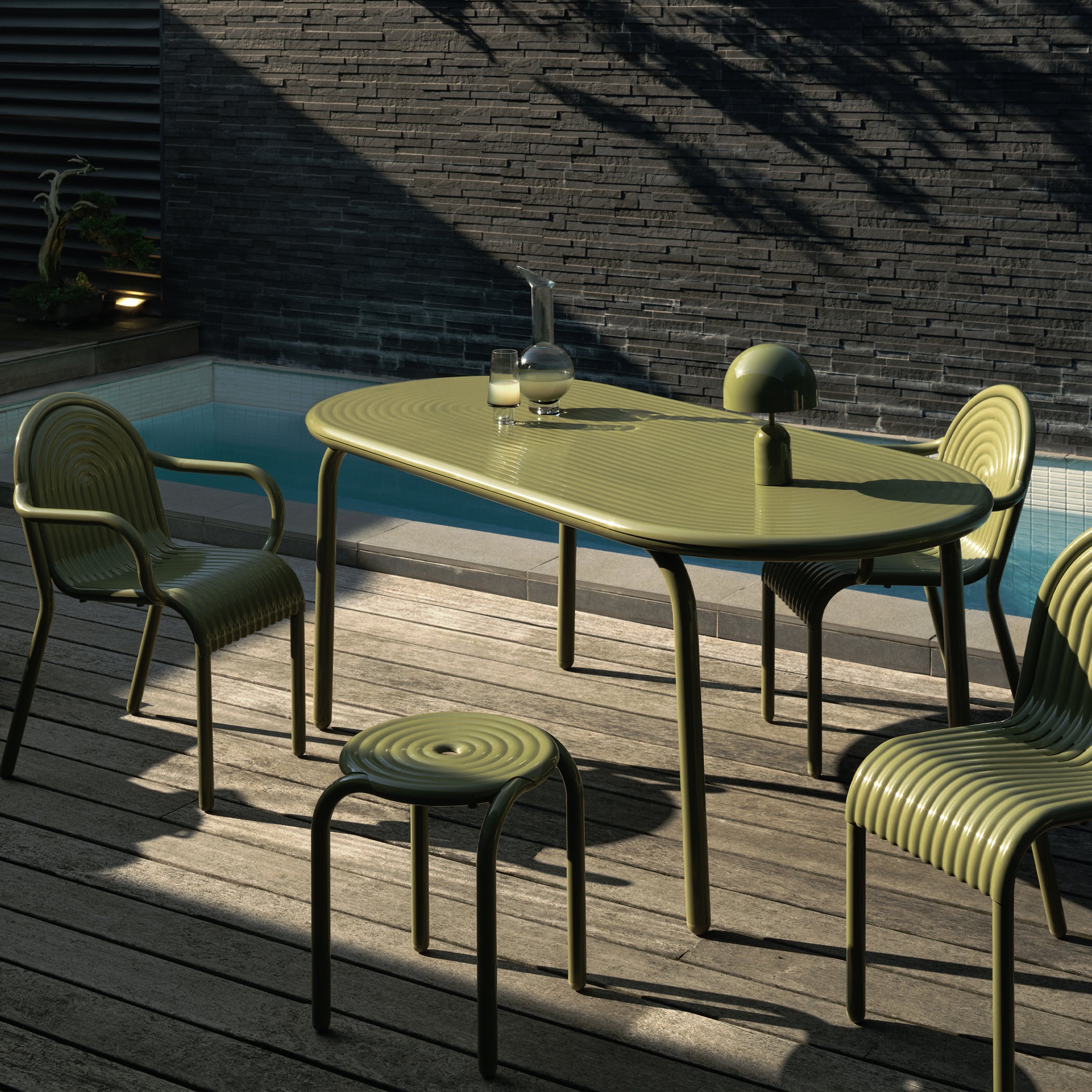 Groove Large Obround Outdoor Table