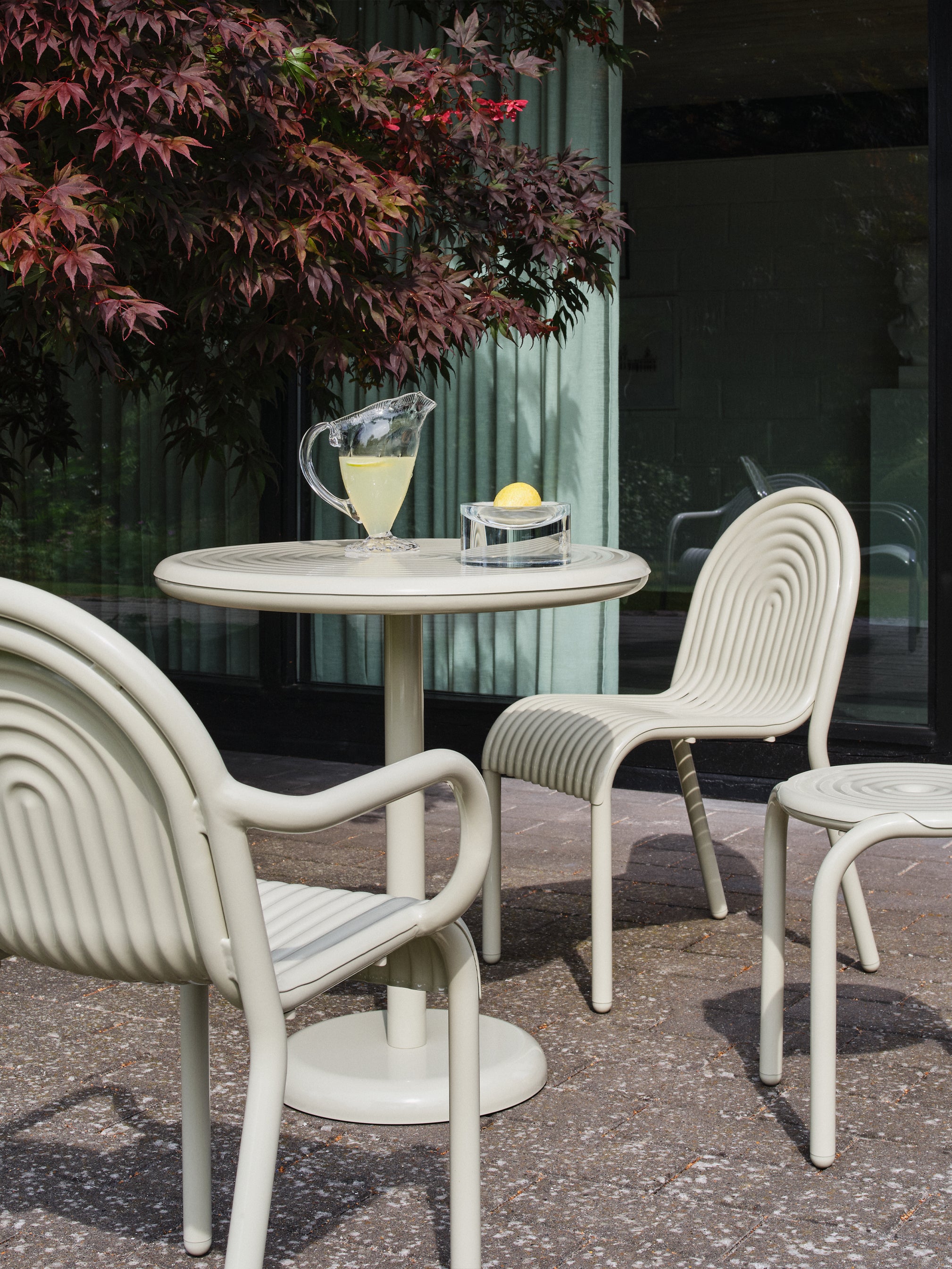 Groove Outdoor Small Round Table
