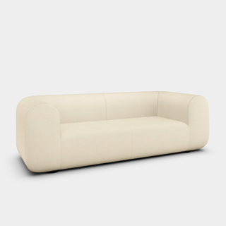 Bright White Kvadrat Hallingdal 65 Wool Blend / 2.5-Seater Fixed Sofa / Kvadrat Hallingdal 65 - Bright White (0100)