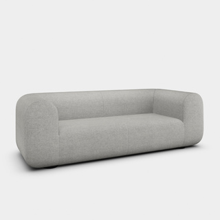 Light Grey Kvadrat Hallingdal 65 Wool Blend / 2.5-Seater Fixed Sofa / Kvadrat Hallingdal 65 - Light Grey (0110)
