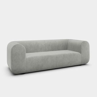 Silver Royal Velvet / 2.5-Seater Fixed Sofa / Royal - Silver (125)