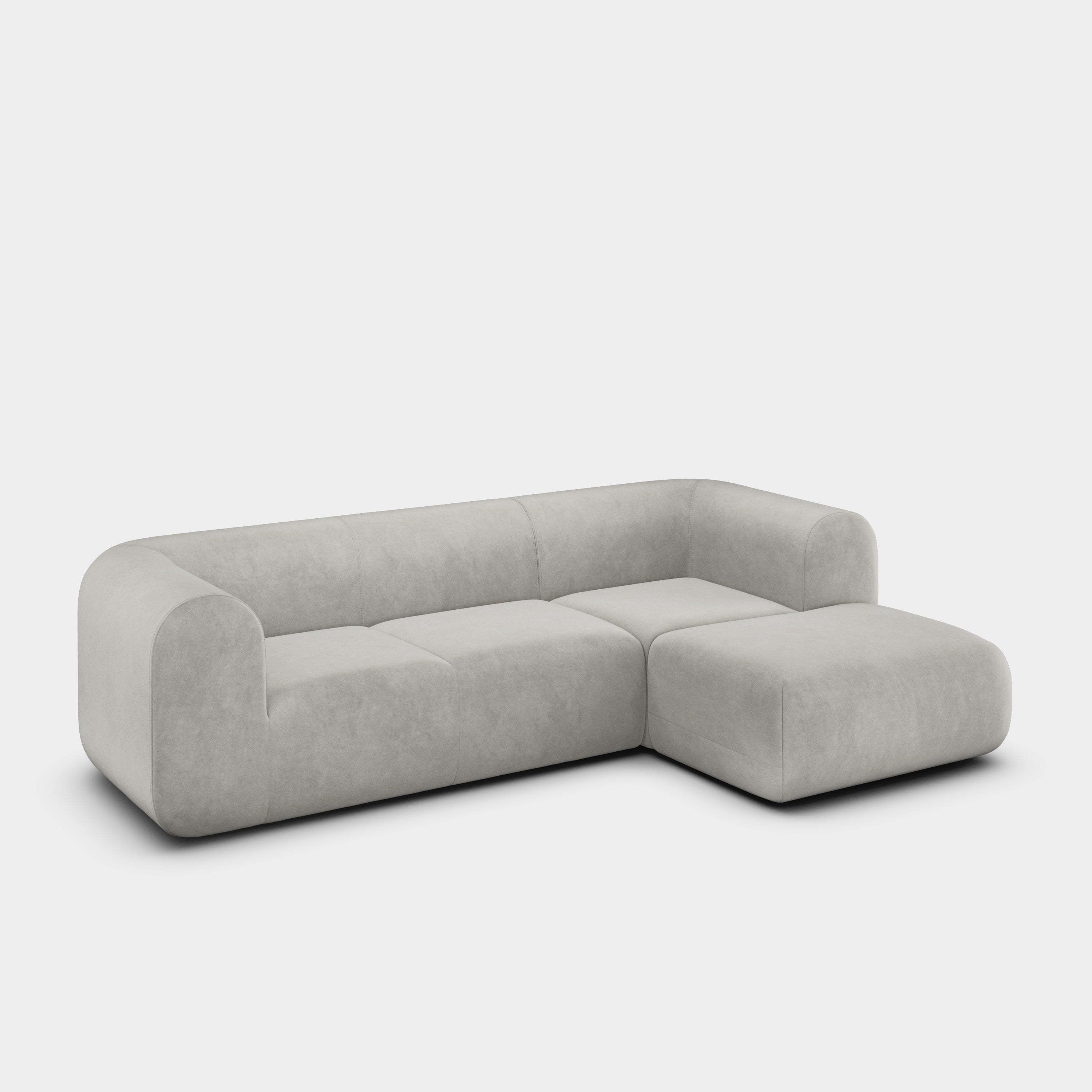 Plump 2.5-Seater Right Chaise Longue Modular Sofa