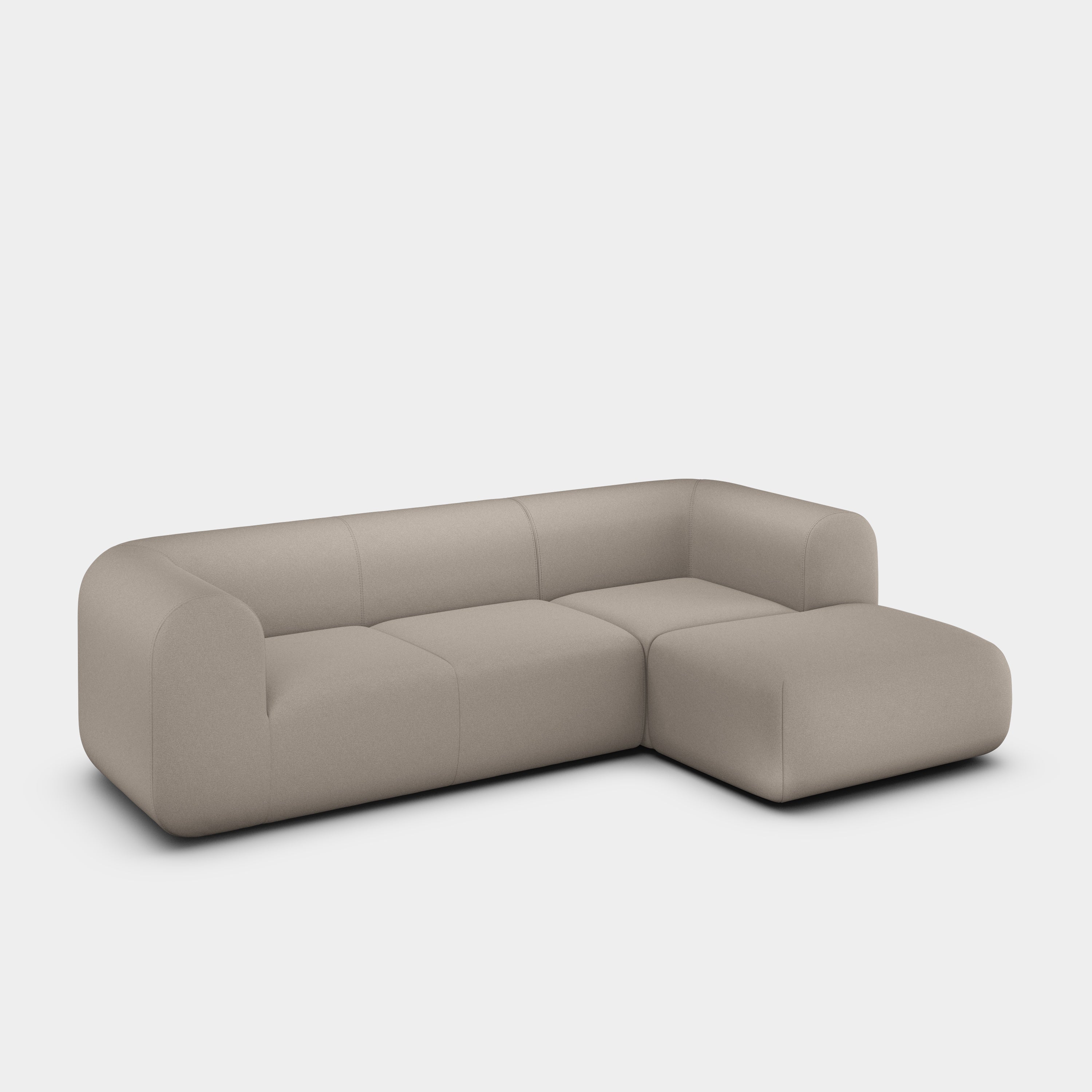 Plump 2.5-Seater Right Chaise Longue Modular Sofa