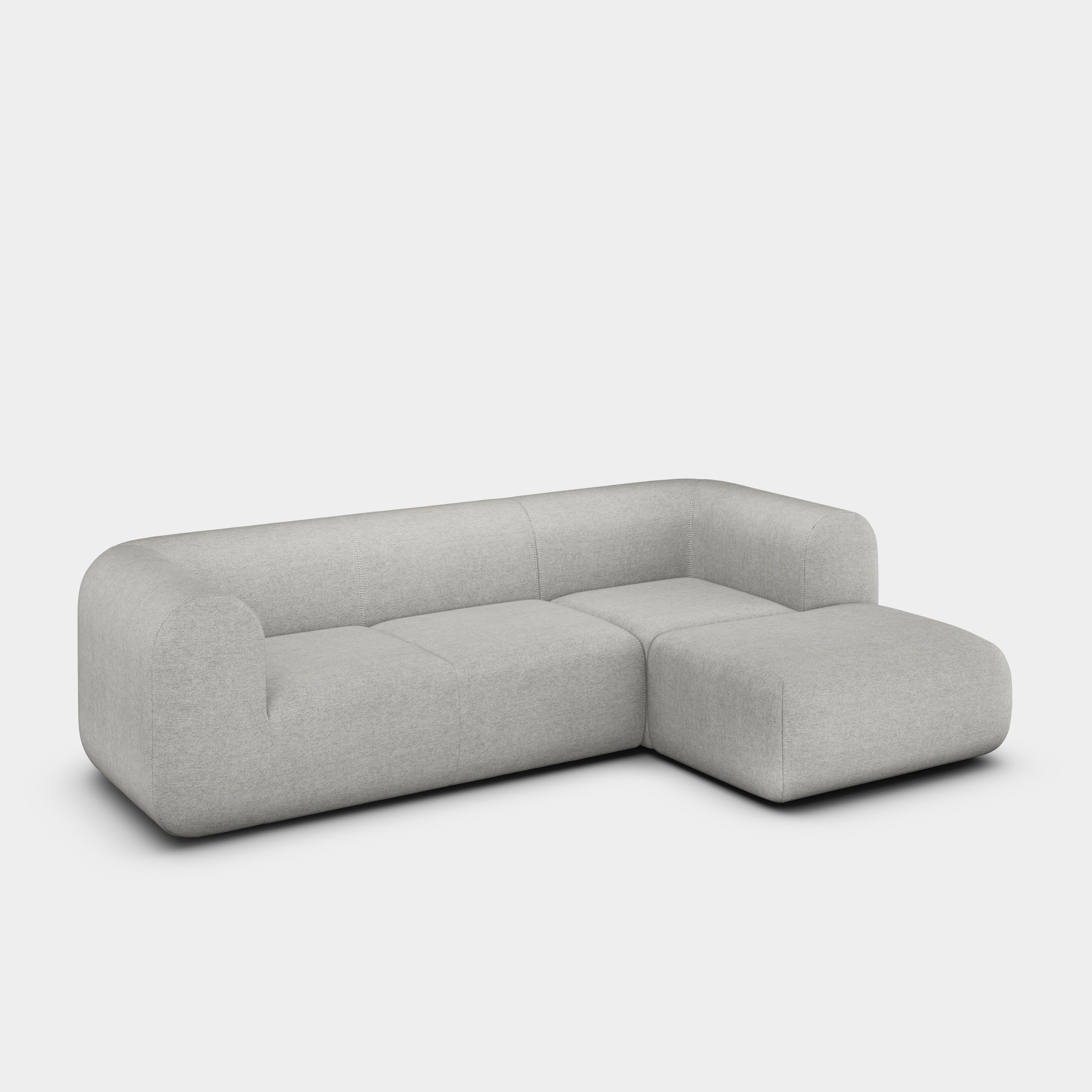 Plump 2.5-Seater Right Chaise Longue Modular Sofa