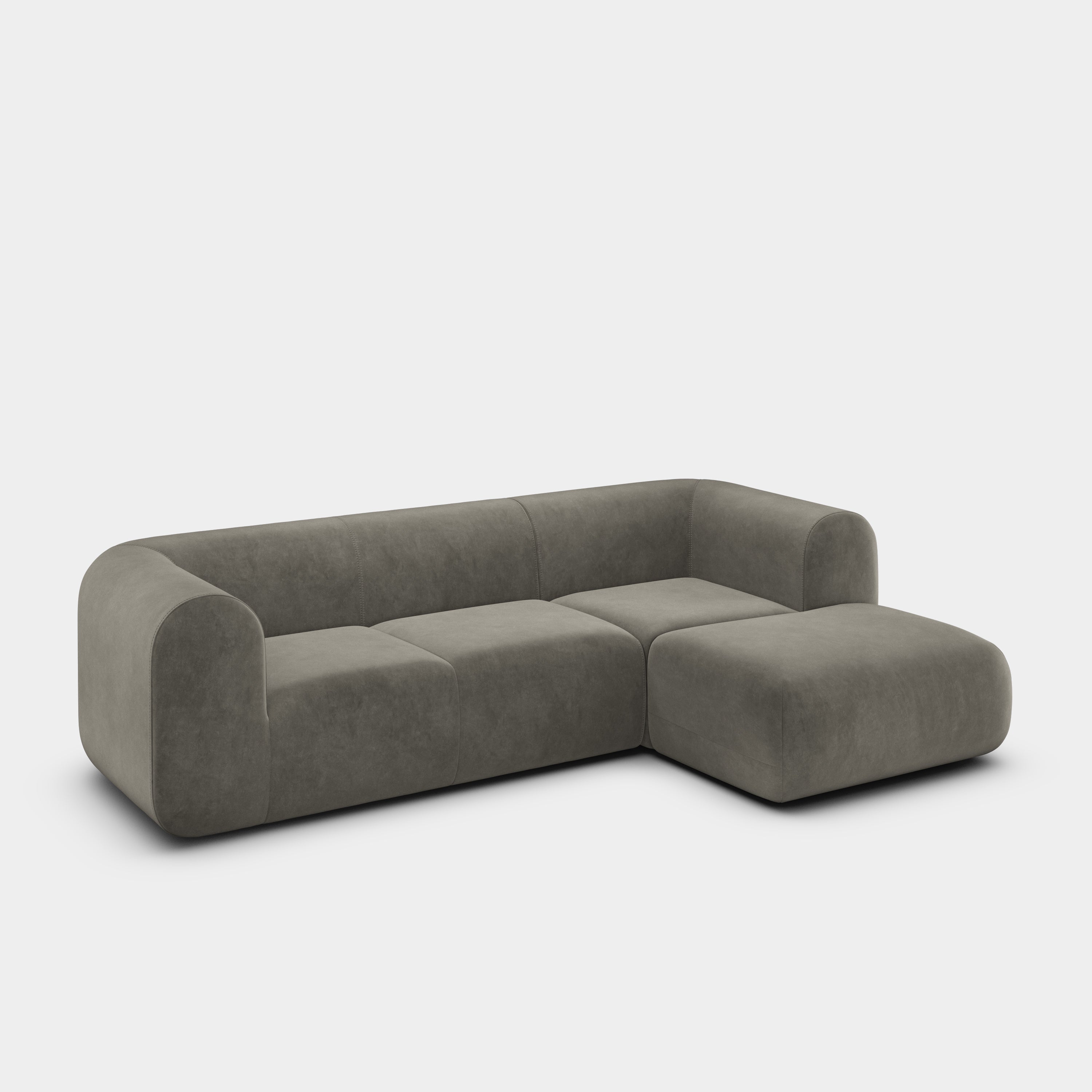 Plump 2.5-Seater Right Chaise Longue Modular Sofa