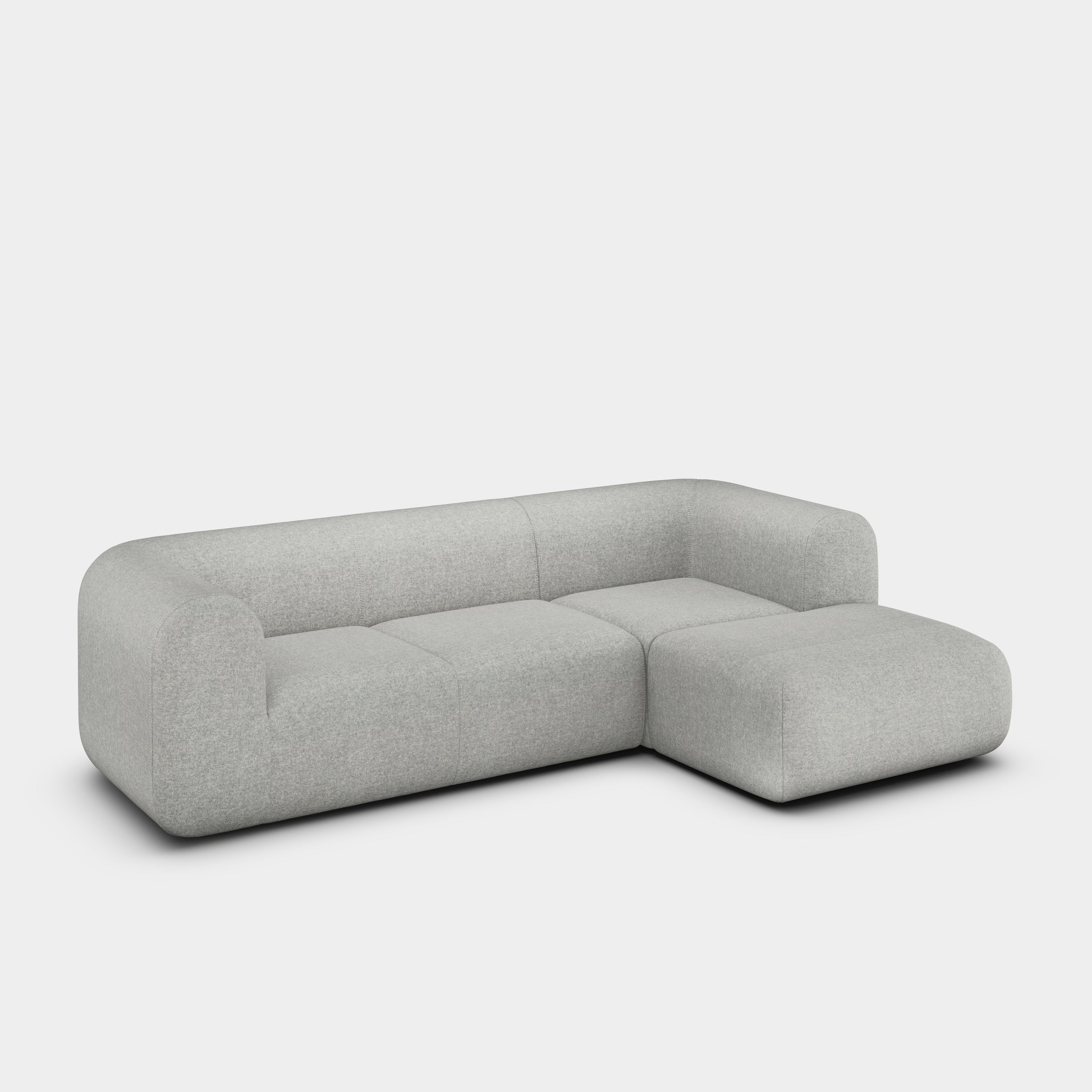 Plump 2.5-Seater Right Chaise Longue Modular Sofa