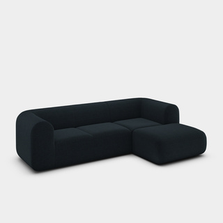 Navy Kvadrat Autumn / 2.5-Seater Right Chaise Longue Modular Sofa / Kvadrat Autumn - Navy (0791)