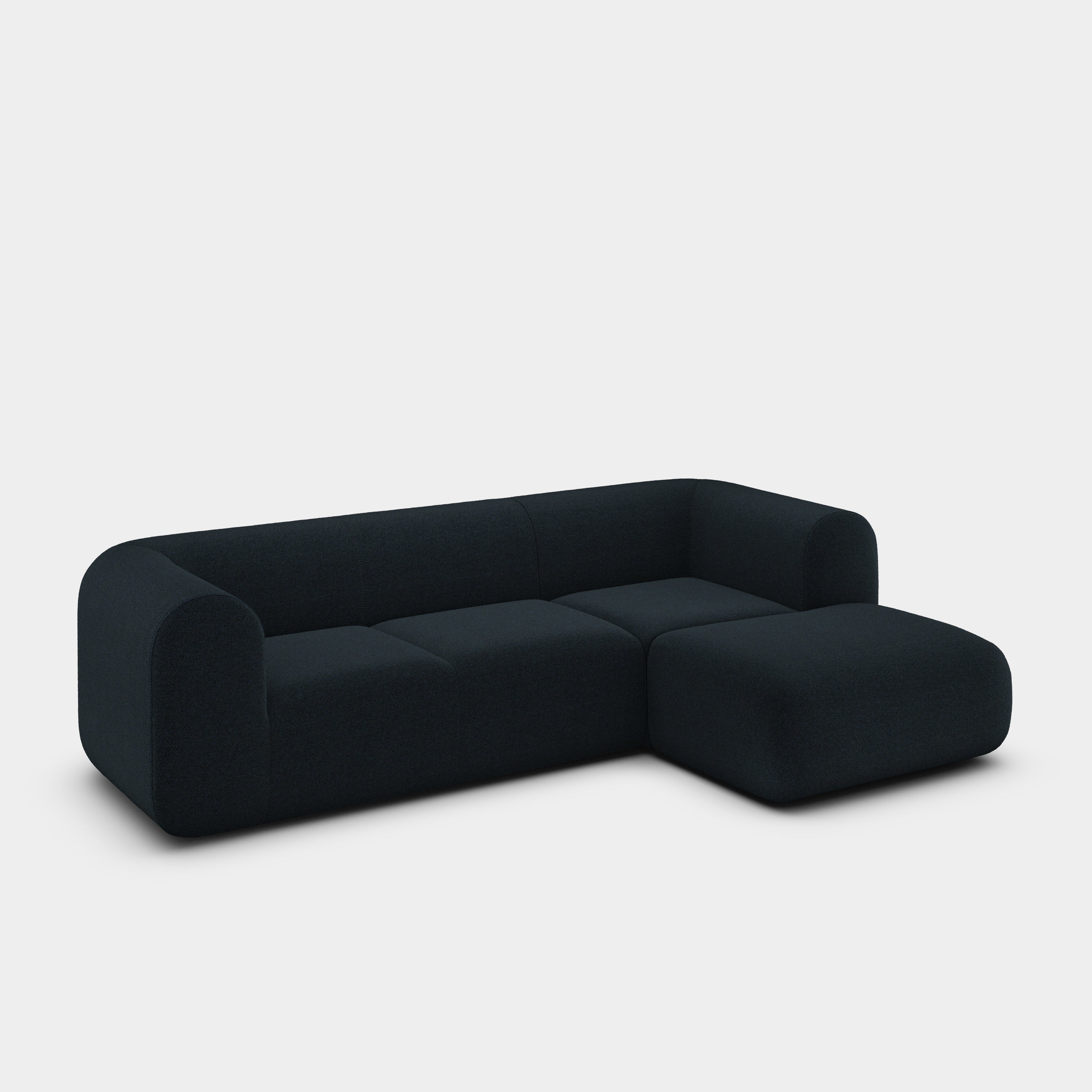 Plump 2.5-Seater Right Chaise Longue Modular Sofa