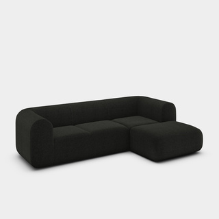 Grey Kvadrat Autumn / 2.5-Seater Right Chaise Longue Modular Sofa / Kvadrat Autumn - Grey (0191)
