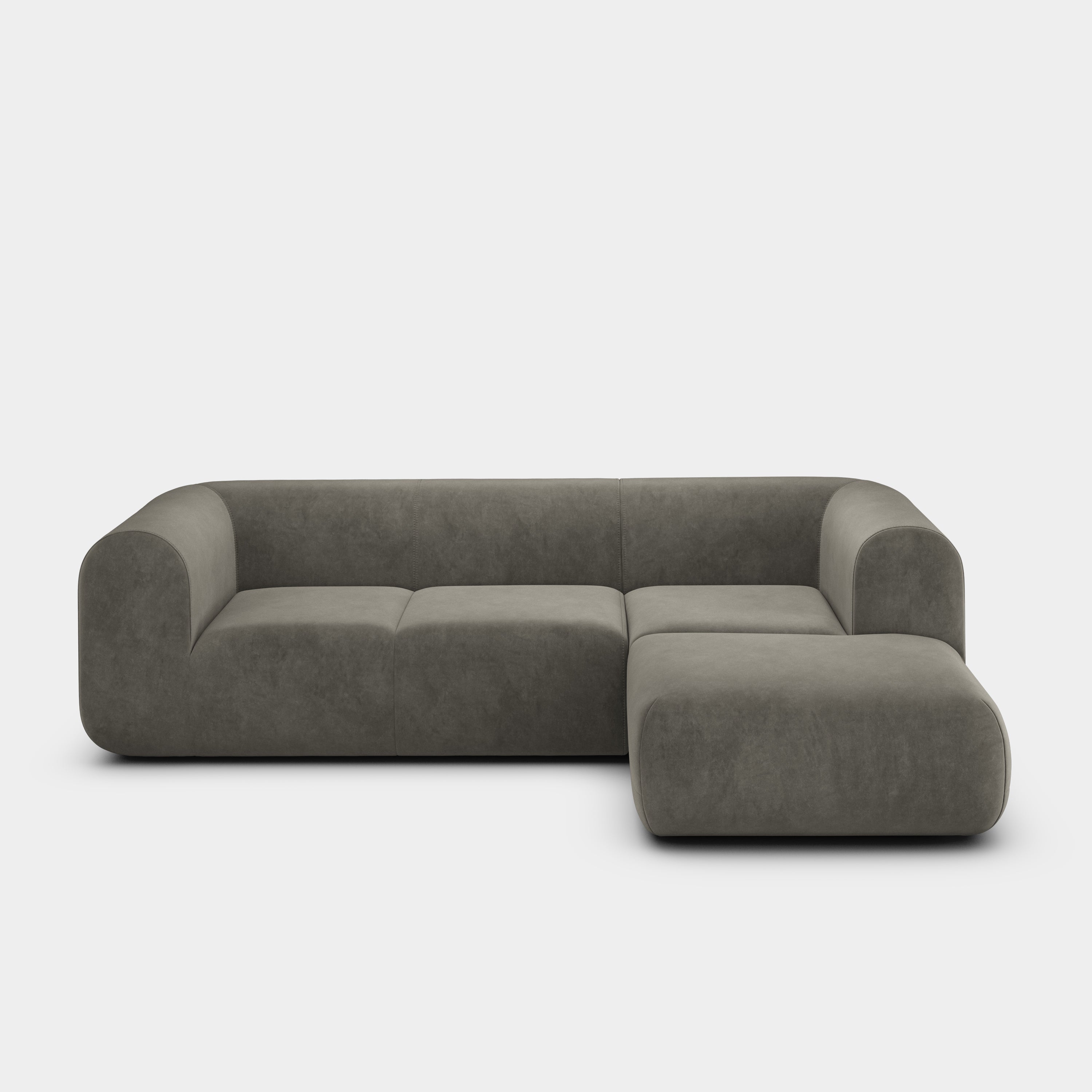 Plump 2.5-Seater Right Chaise Longue Modular Sofa
