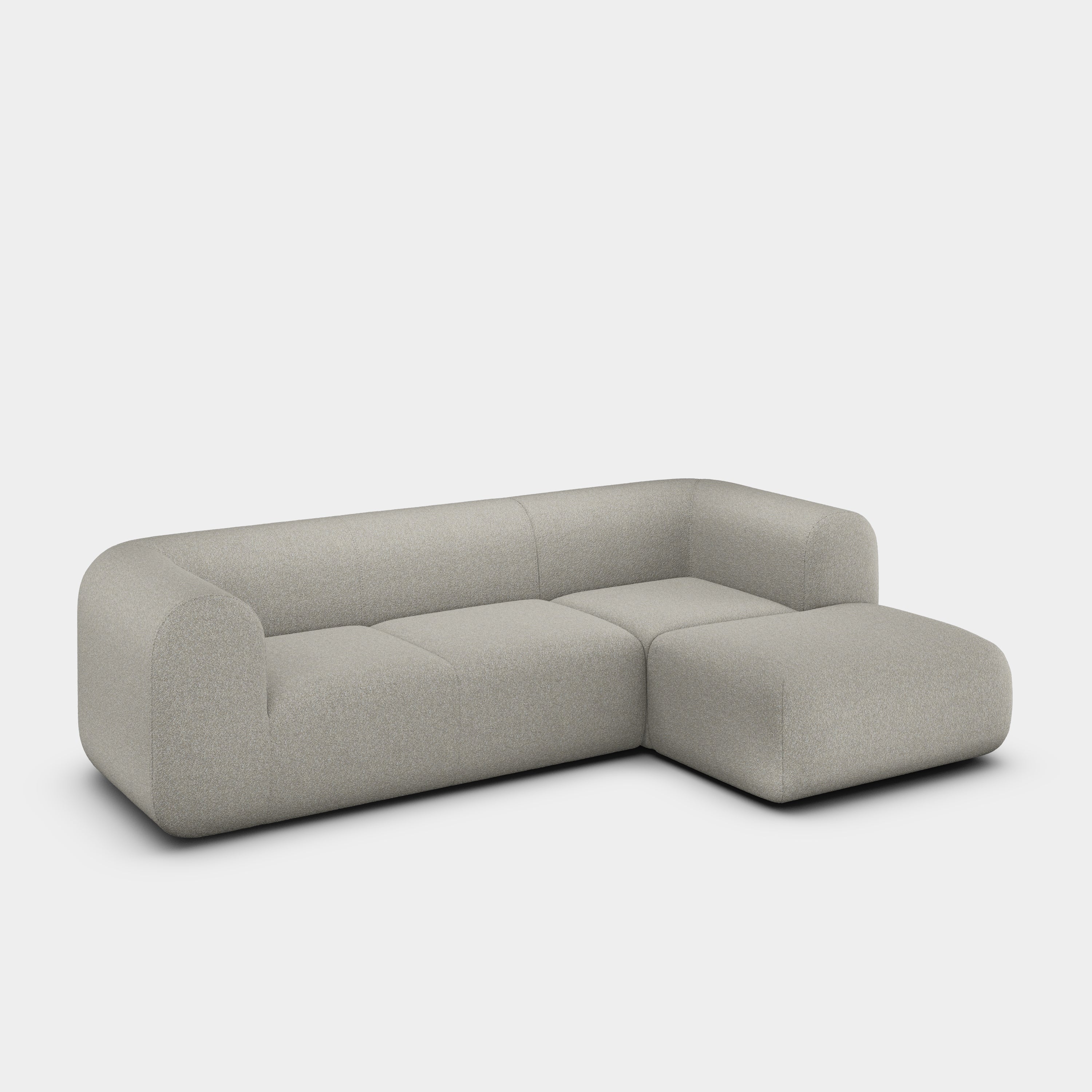 Plump 2.5-Seater Right Chaise Longue Modular Sofa