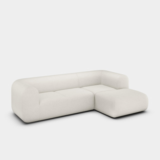 Ivory Alpine Boucle / 2.5-Seater Right Chaise Longue Modular Sofa / Alpine - Ivory (0101)