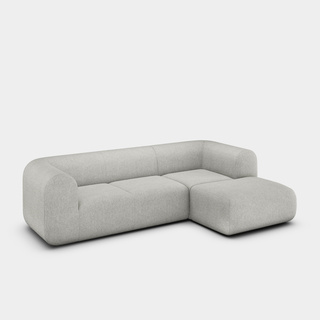 Natural Alpine Boucle / 2.5-Seater Right Chaise Longue Modular Sofa / Alpine - Natural (01)
