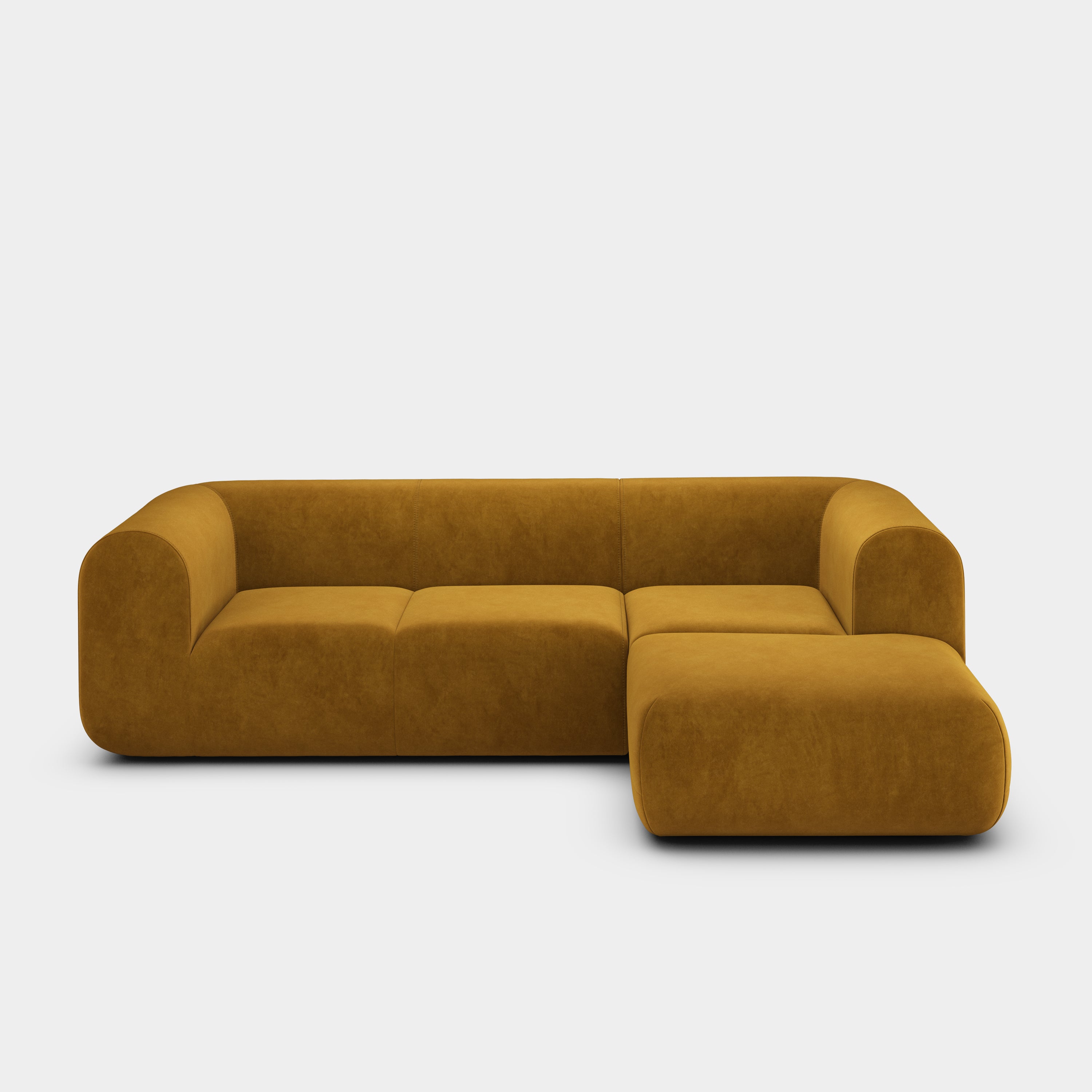 Plump 2.5-Seater Right Chaise Longue Modular Sofa
