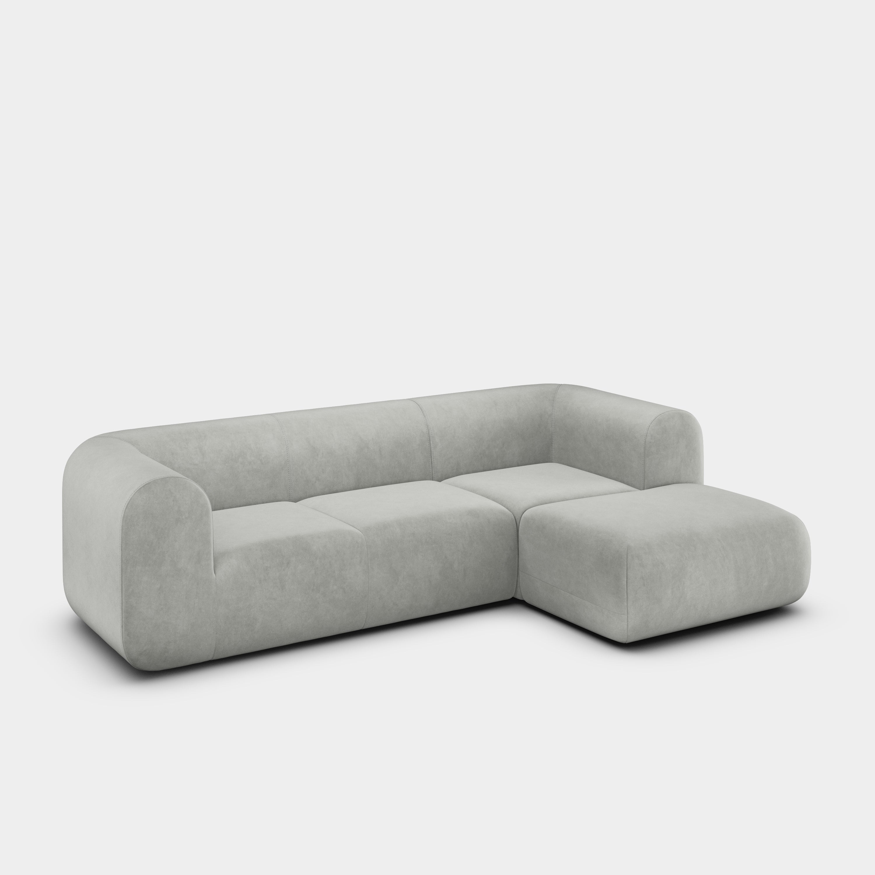 Plump 2.5-Seater Right Chaise Longue Modular Sofa