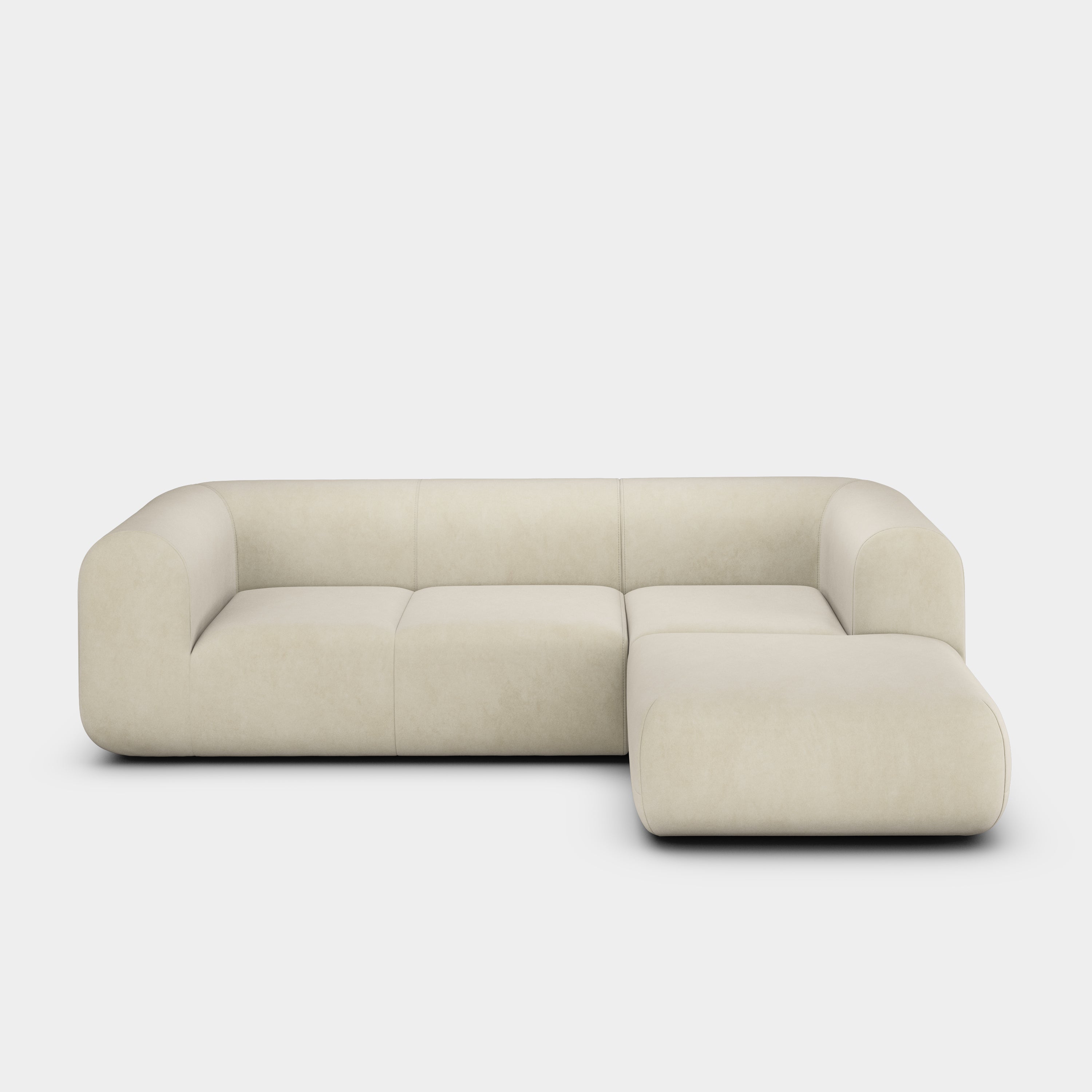 Plump 2.5-Seater Right Chaise Longue Modular Sofa
