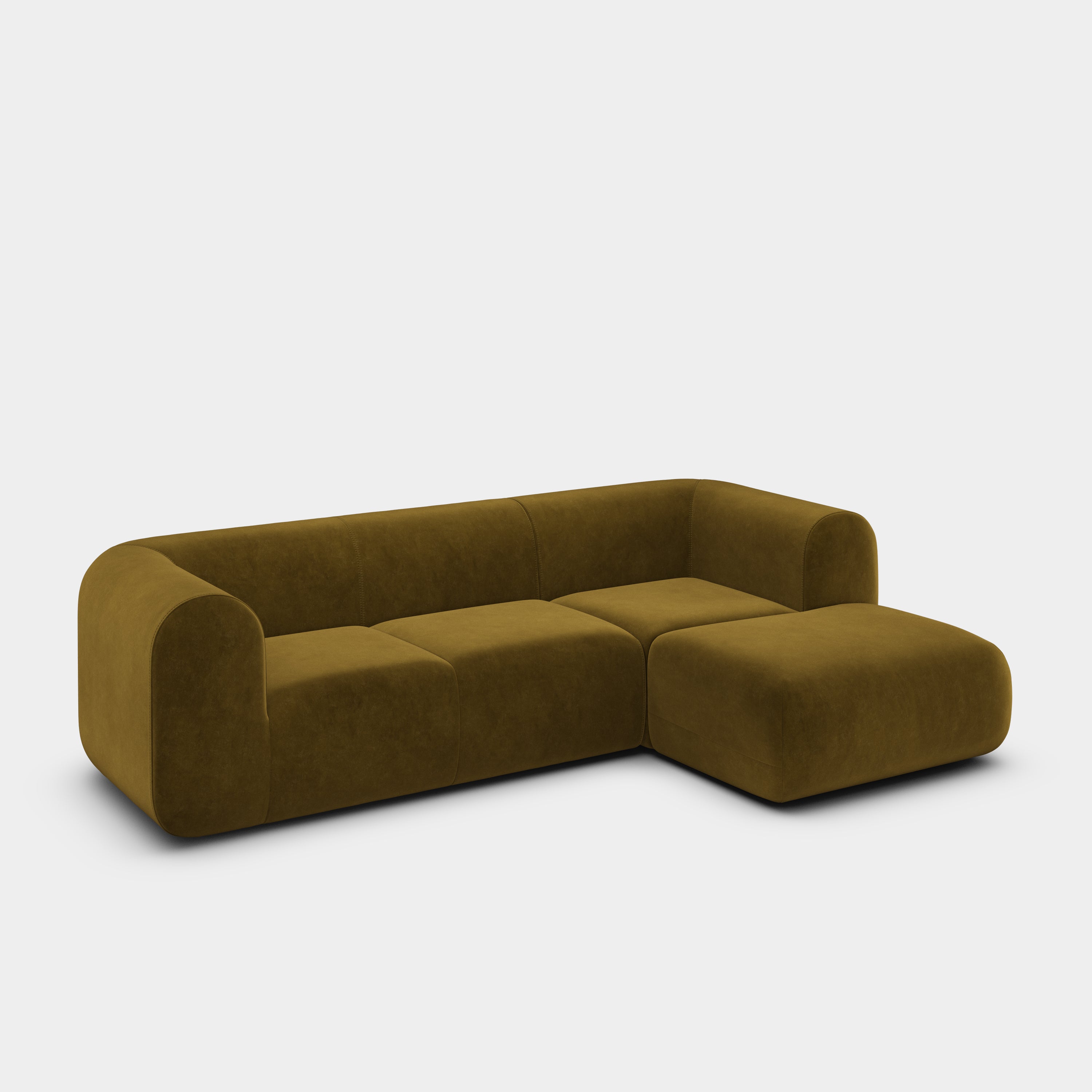 Plump 2.5-Seater Right Chaise Longue Modular Sofa