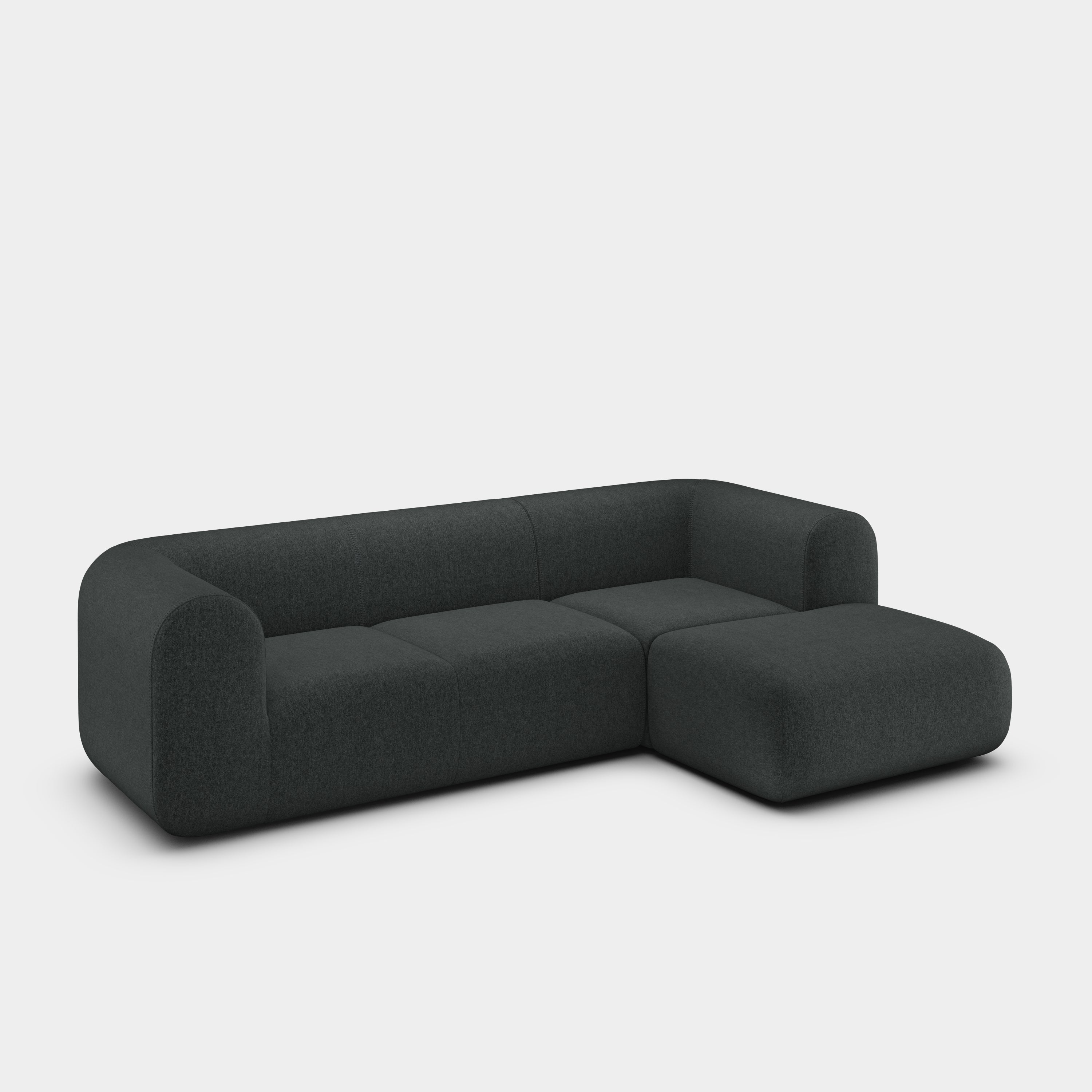 Plump 2.5-Seater Right Chaise Longue Modular Sofa