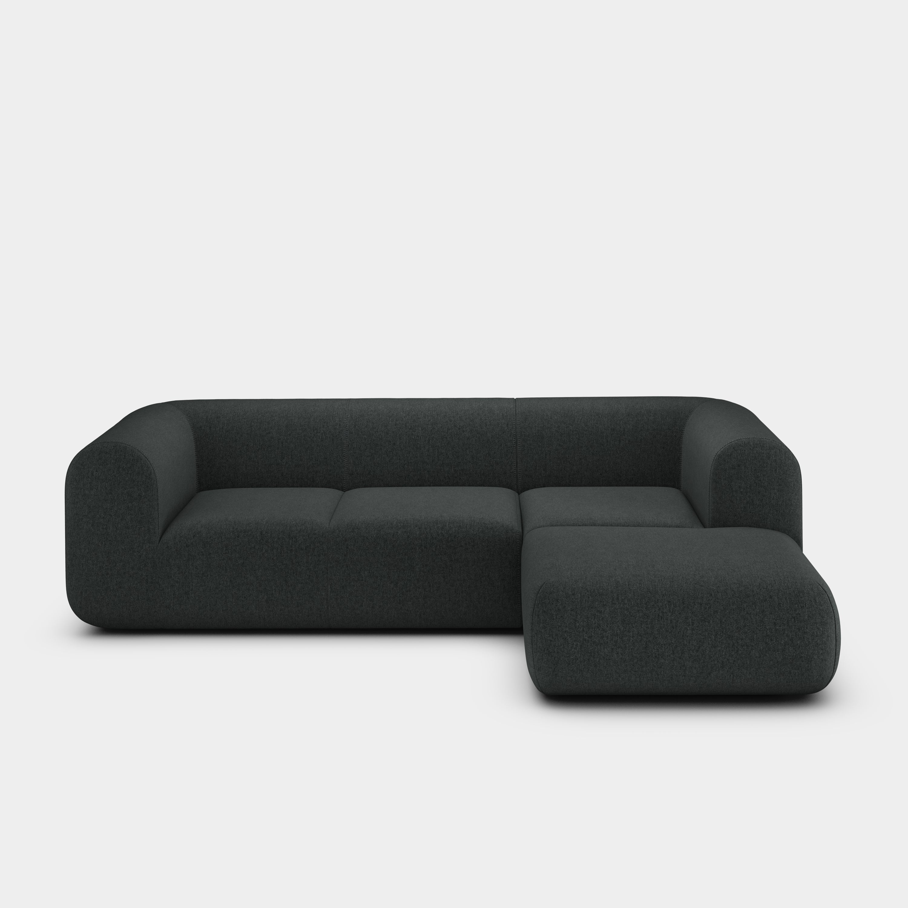 Plump 2.5-Seater Right Chaise Longue Modular Sofa