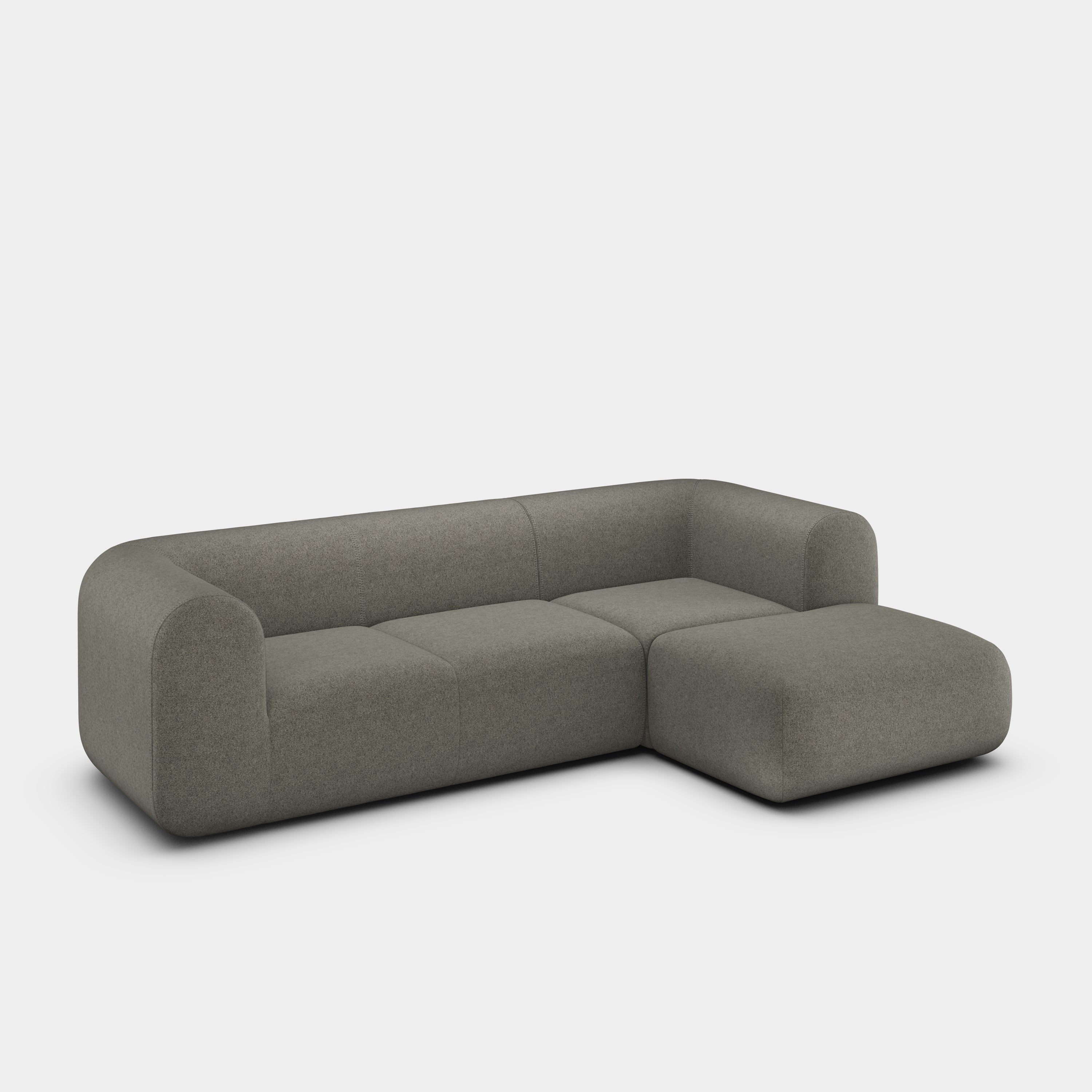 Plump 2.5-Seater Right Chaise Longue Modular Sofa
