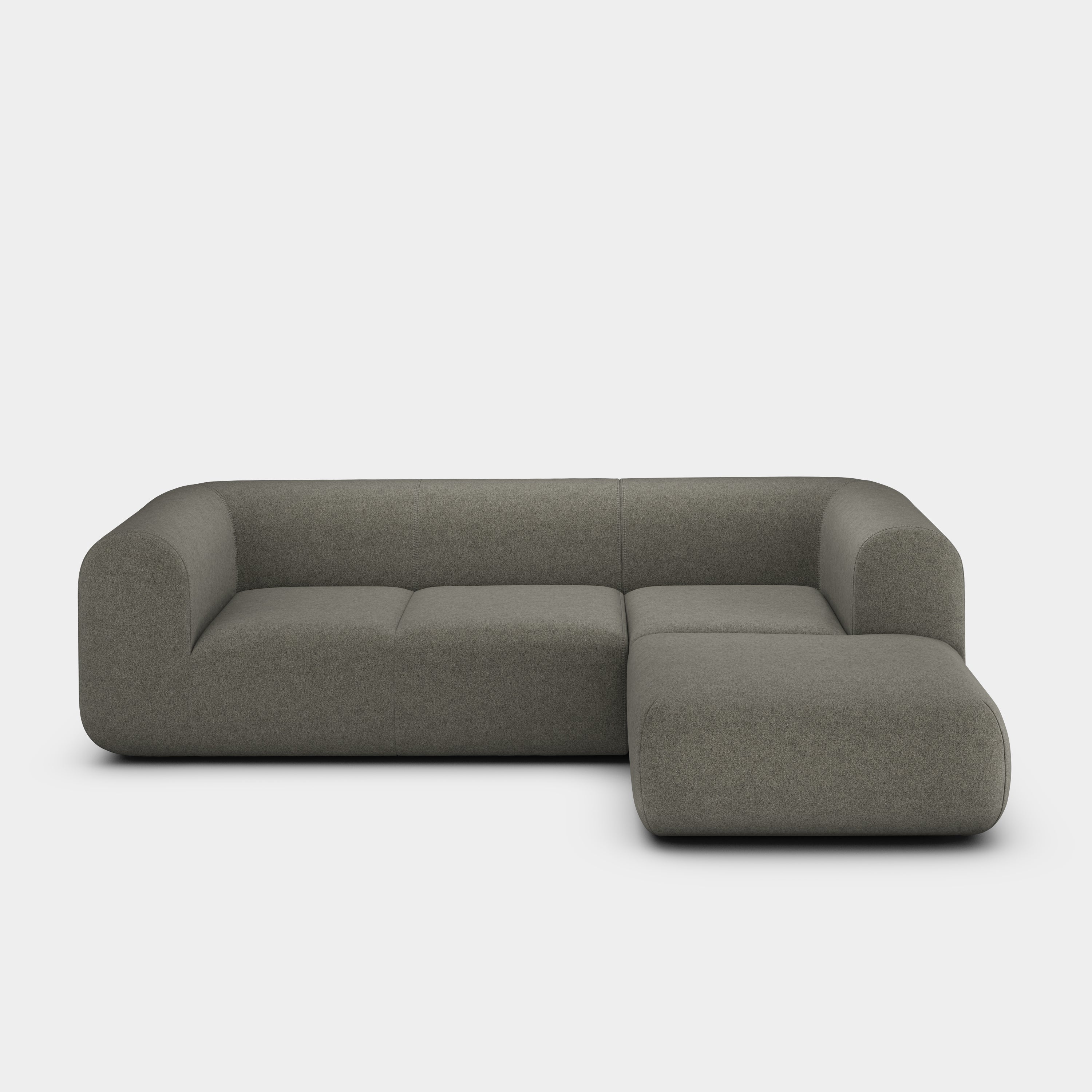 Plump 2.5-Seater Right Chaise Longue Modular Sofa
